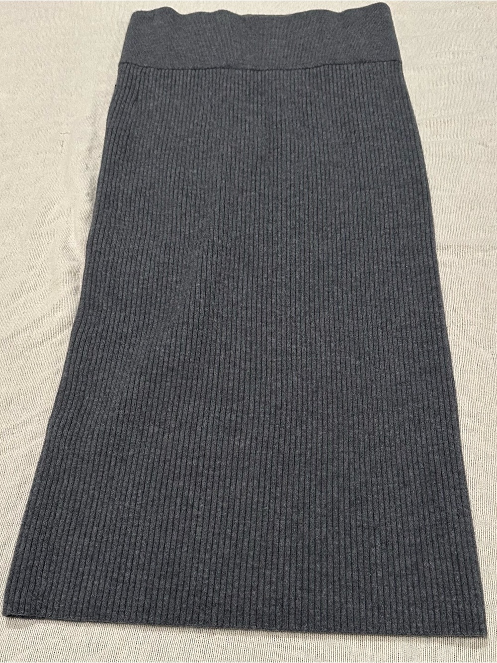 Michael Kors Charcoal Ribbed Midi Skirt